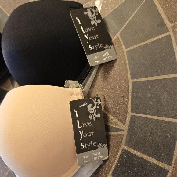 TWO 34B Convertible Hidden Back Gentle Push Up Bra - Picture 3 of 13